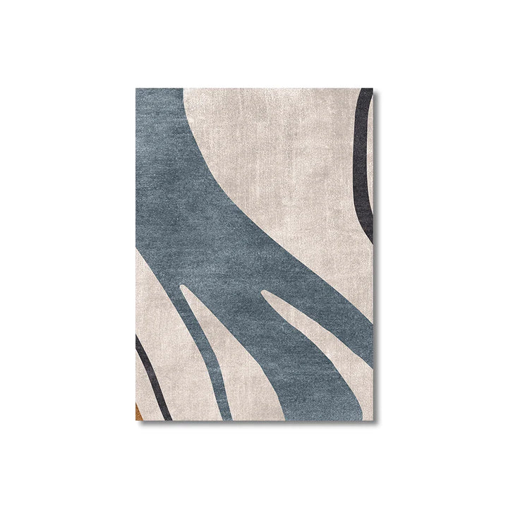Flowing Lines Blue Beige Abstract Wall Art Fine Art Canvas Prints Pictures For Modern Living Room Dining Room Bedroom Art Decor | Bowlift