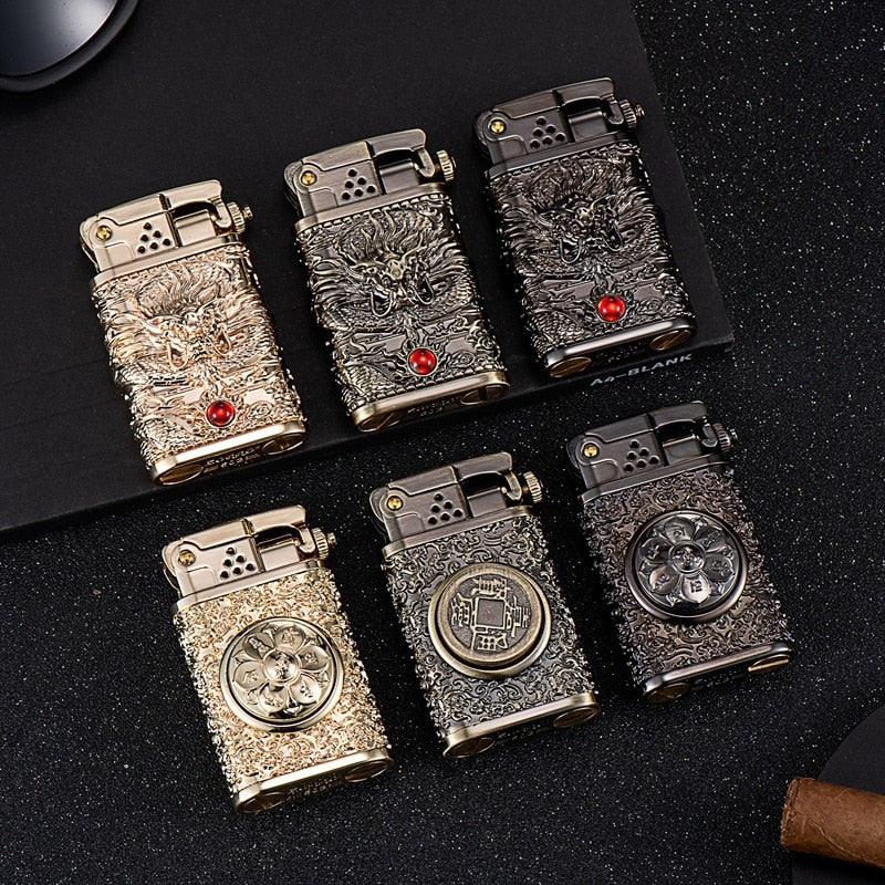 Dragon Wings Brass Kerosene Lighter | Bowlift