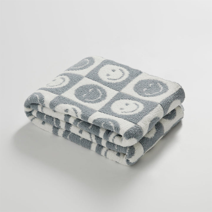 Smiley Checkered Blanket | Bowlift