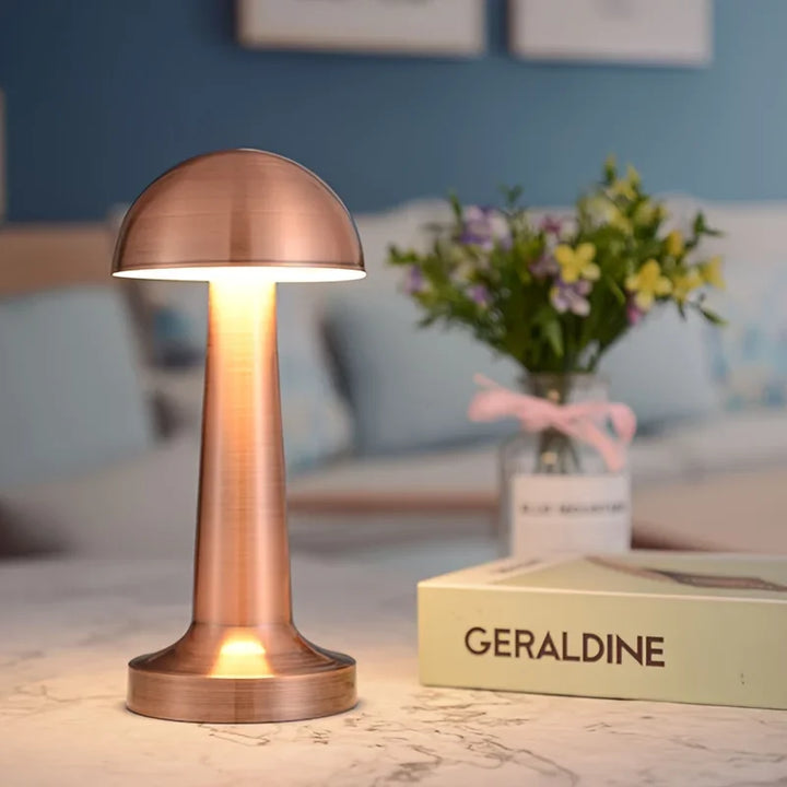 BowLift | Metal LED Mushroom Desk Lamp with Light Adjustment