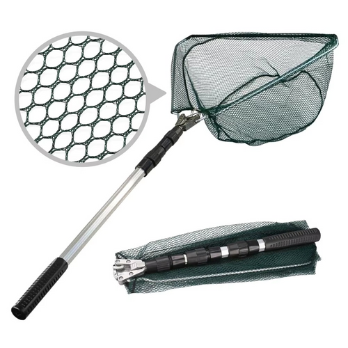 BowLift | Aluminum Alloy Telescopic Folding Fishing Net with Retractable Handle 51 Inch