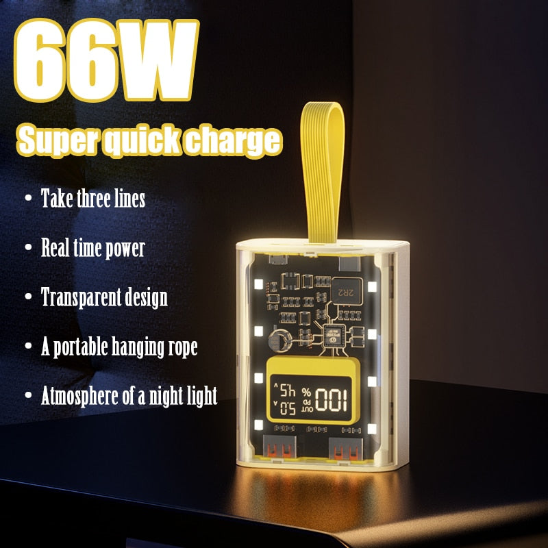 BowLift | Transparent Insight Quick Charge Powerbank