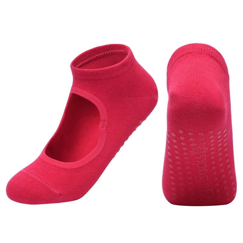 BowLift | Non Slip Backless Yoga Socks with Breathable Cotton Grip