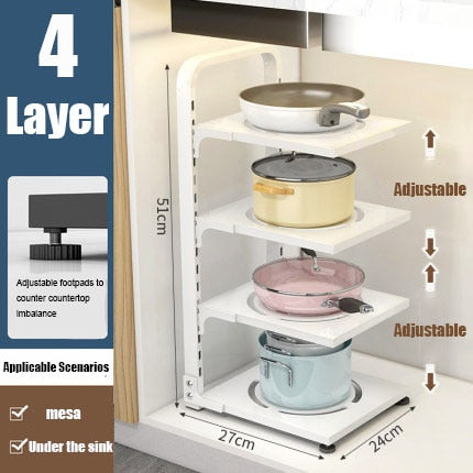BowLift | Easy Stack Adjustable Multi-layer Corner Rack
