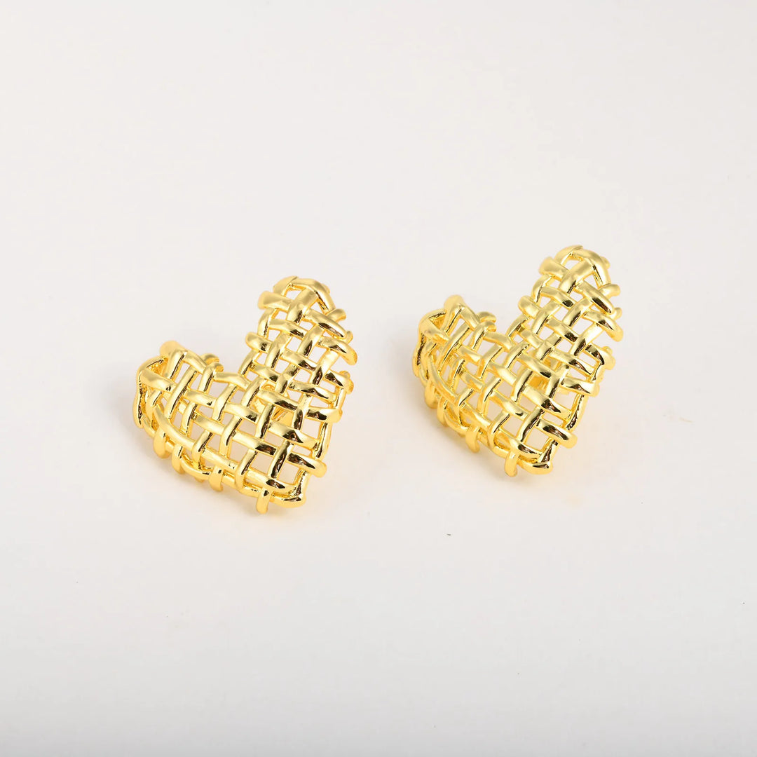 BowLift | 14k Woven Heart Earrings