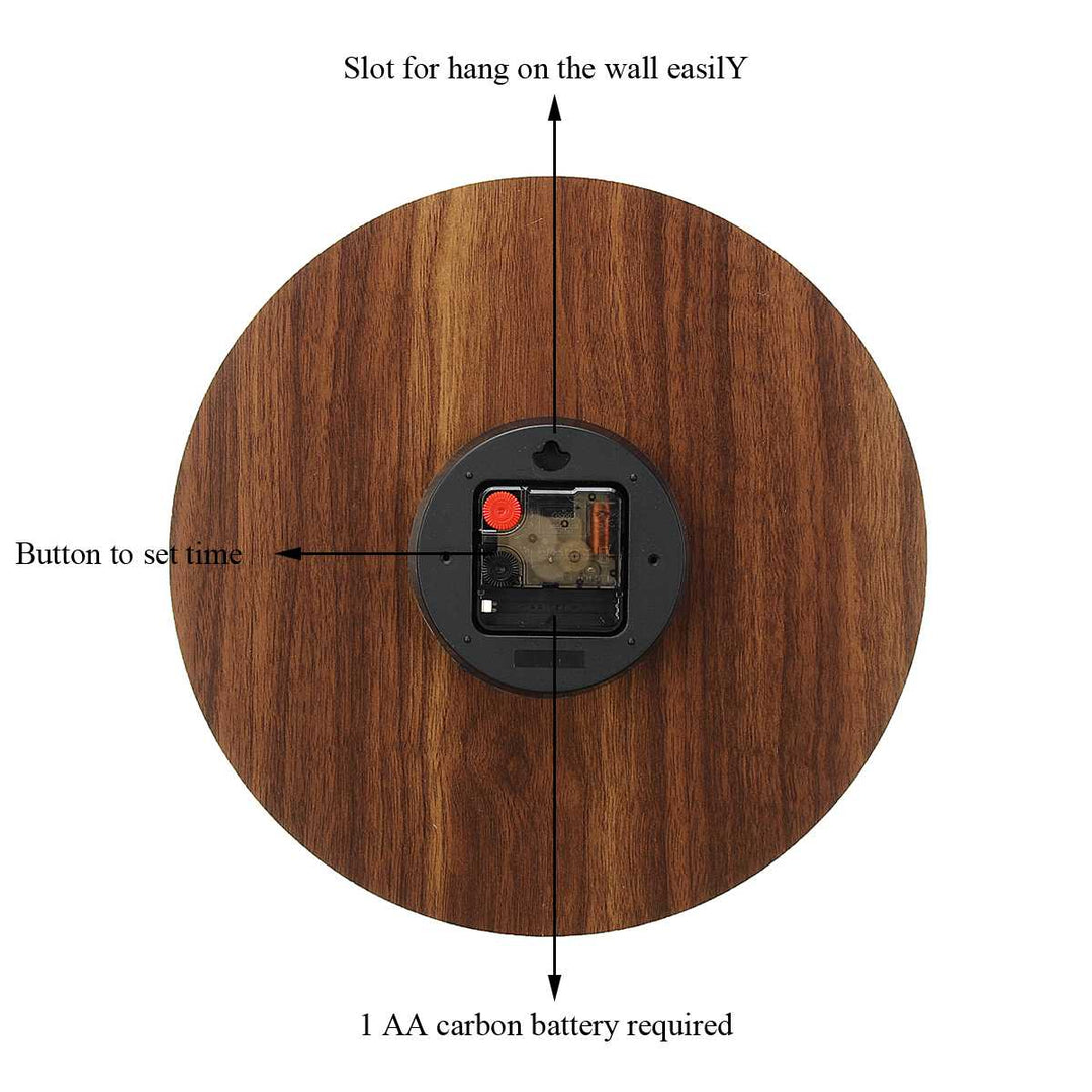 BowLift | Nordic Luminous Wood Silent Wall Clock