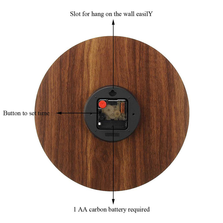 BowLift | Nordic Luminous Wood Silent Wall Clock