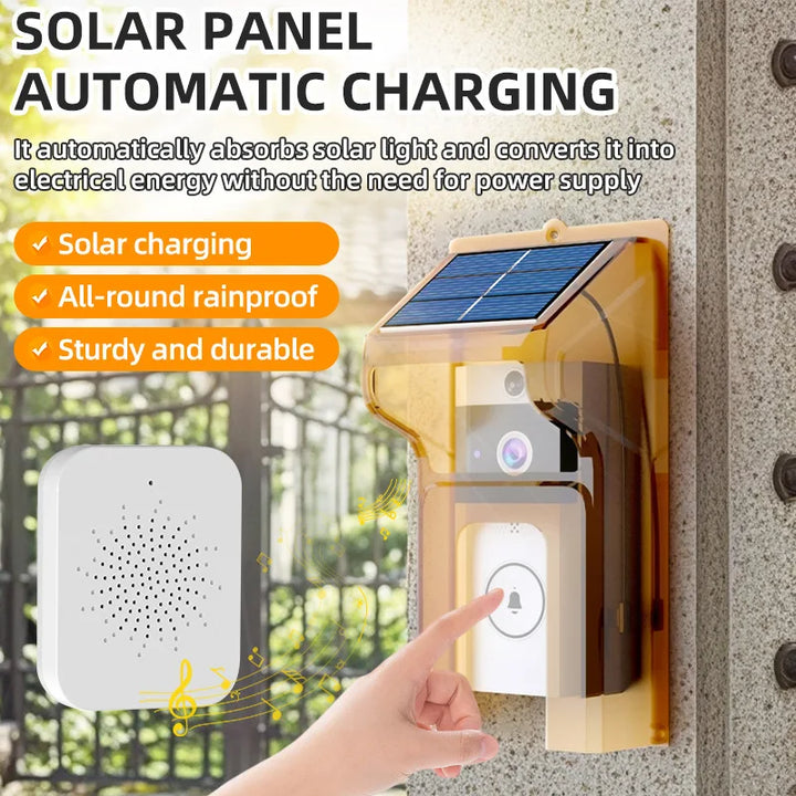 BowLift | SecuraSun DoorCam Wireless HD Video Doorbell with Solar Charging & Wi-Fi | IP65 Waterproof