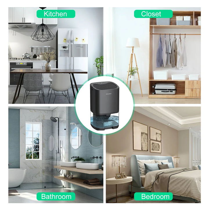 BowLift | 1000ml Portable 2-in-1 Dehumidifier with Air Filter & Night Light – Aveline