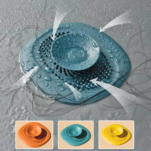 BowLift | DrainGuard Silicone Drain Strainer | Anti-Blocking & Non-Slip | For Bathroom, Shower & Kitchen | Fine Mesh & Easy to Clean