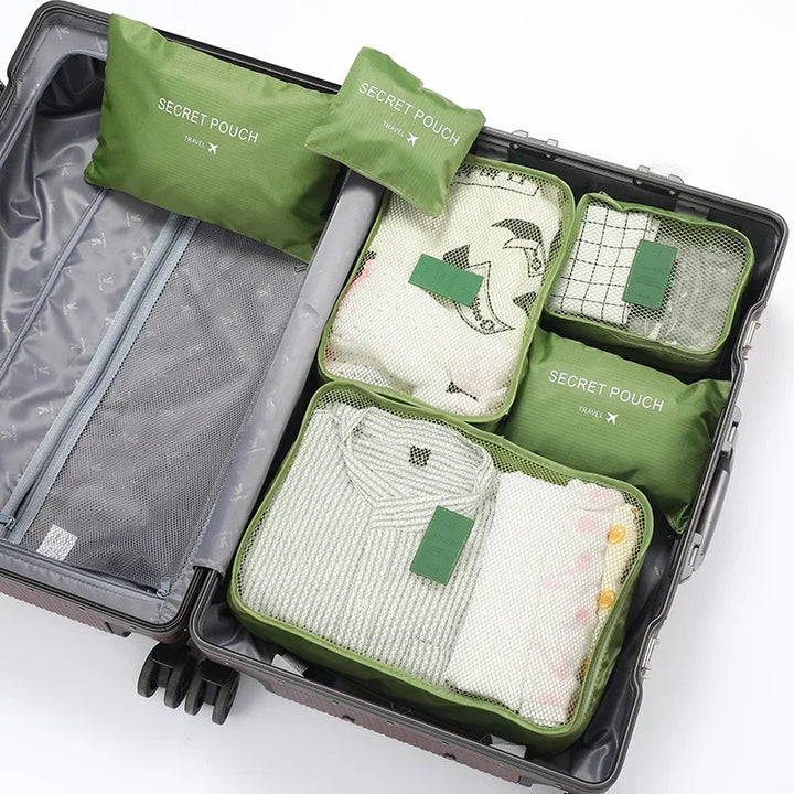 BowLift | ReiseLina Luggage Organizer Set | 6-piece | Waterproof & Space-saving | Made of Oxford Fabric