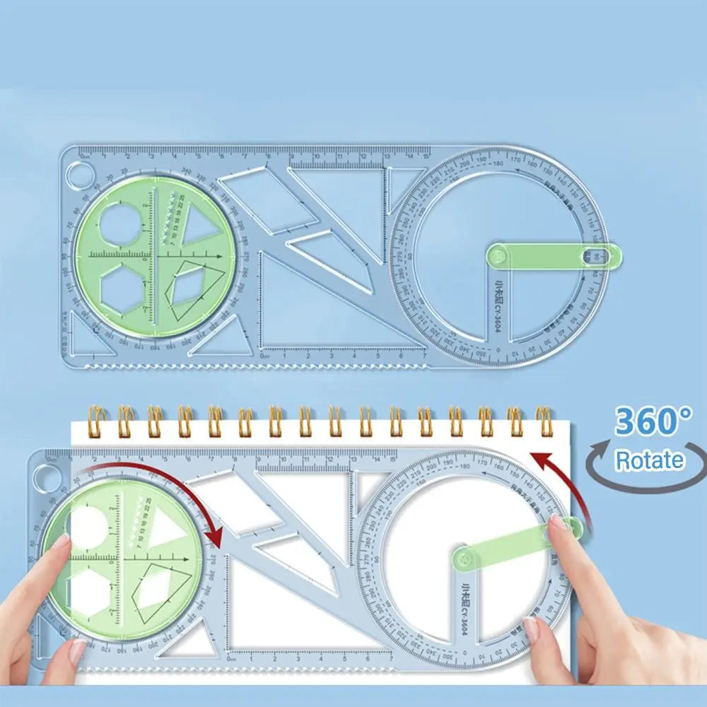 Math Genius Multi-Angle Drawing Precision Ruler | Bowlift