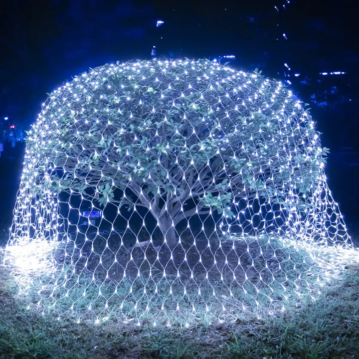 BowLift | LED Net String Lights Luminet | 96–320 LEDs | Warm White, White & Colorful | 8 Lighting Modes | 220V EU Plug | For Christmas, Wedding & Garden