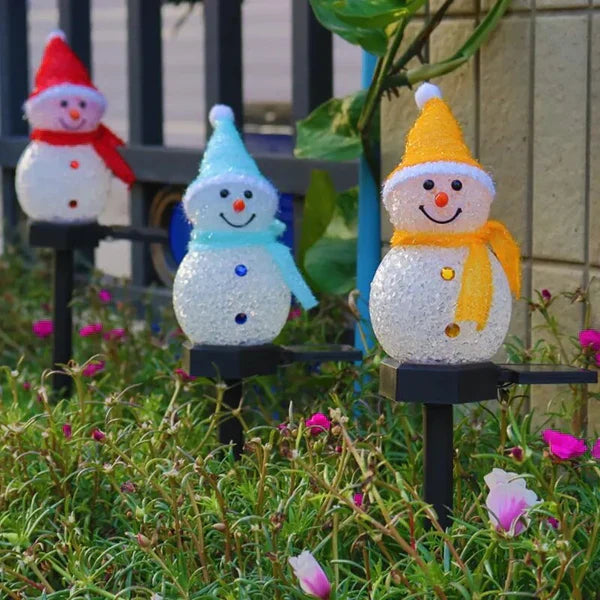Solar-Powered Snowman Lamp - SolarSnow | Bowlift