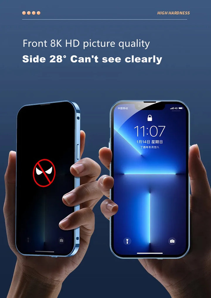 BowLift | Double Sided Magnetic Glass Anti-Peep Mobile Case