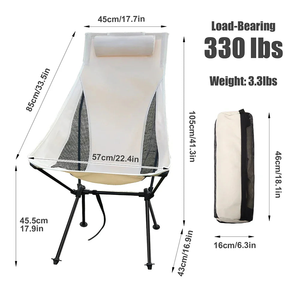 BowLift | CampEase Folding Chair Outdoor | Strong and lightweight for camping, beach, and garden