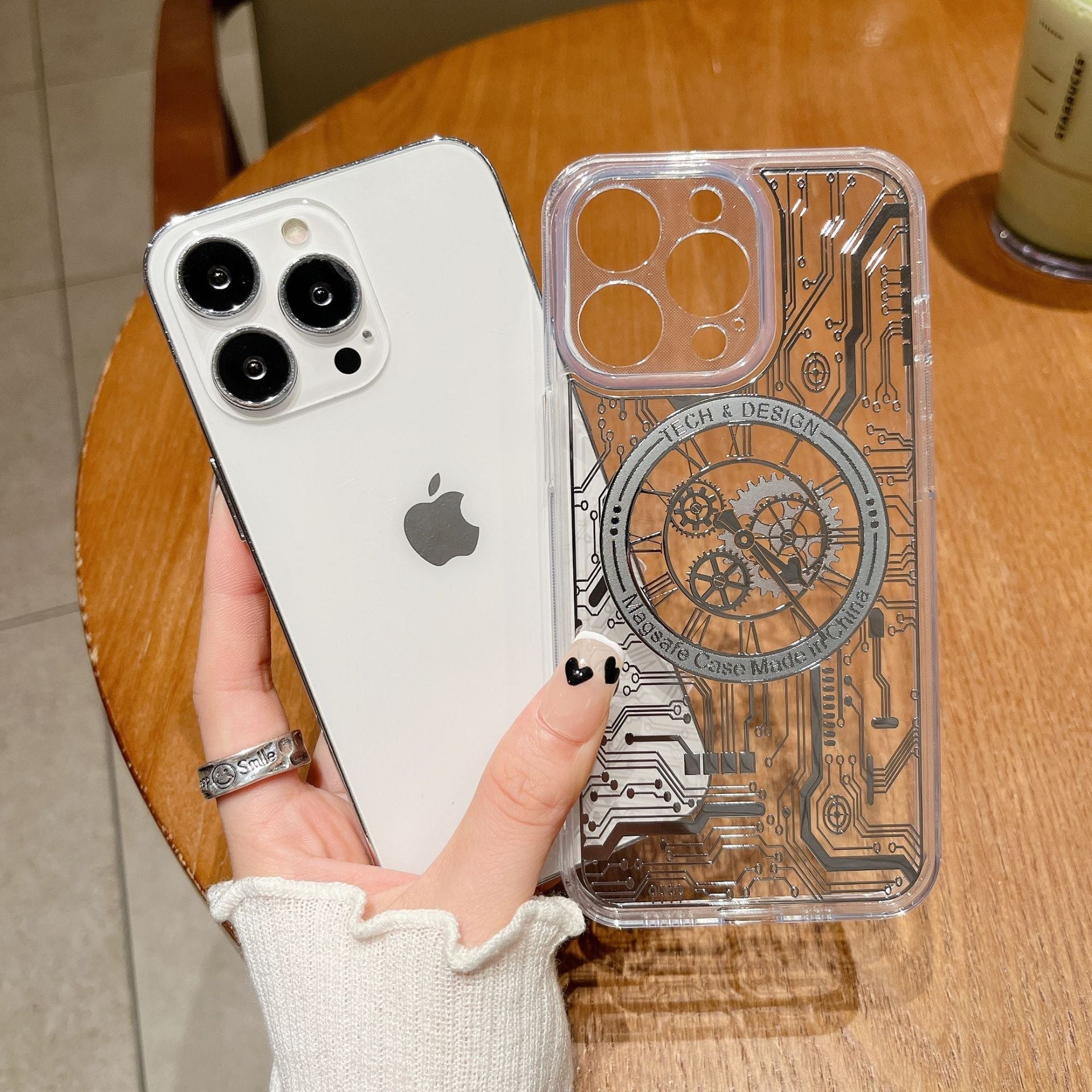 BowLift | Transparent Mechanical Clock Magsafe iPhone Case