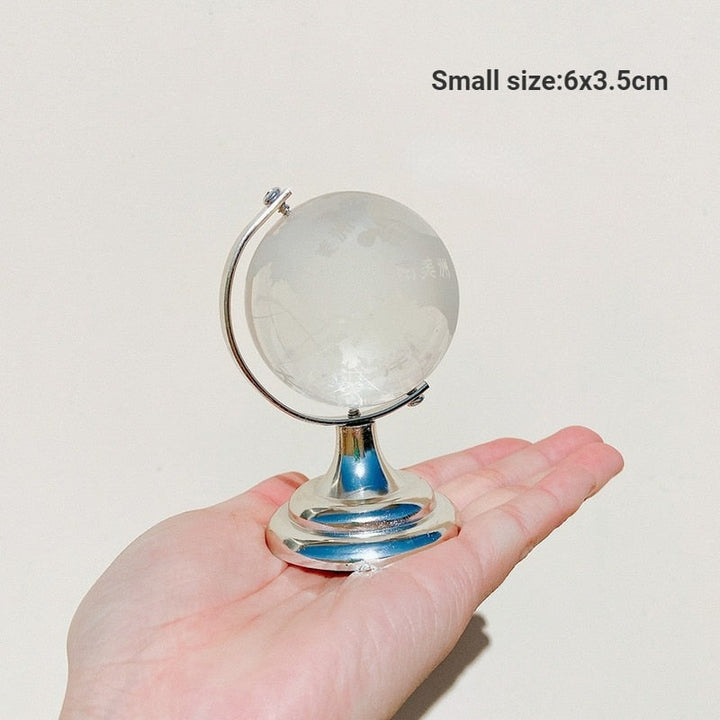 Crystal Transparent Miniature Glass Earth Globe | Bowlift