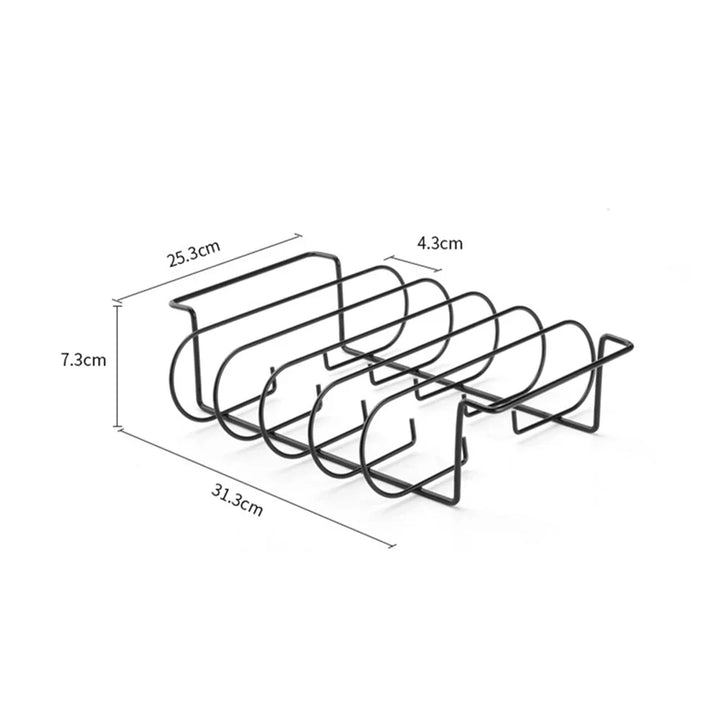 BowLift | Rib Holder GrillMeister Pro | For 4 Racks | Non-Stick Coated | For Gas Grill & Oven