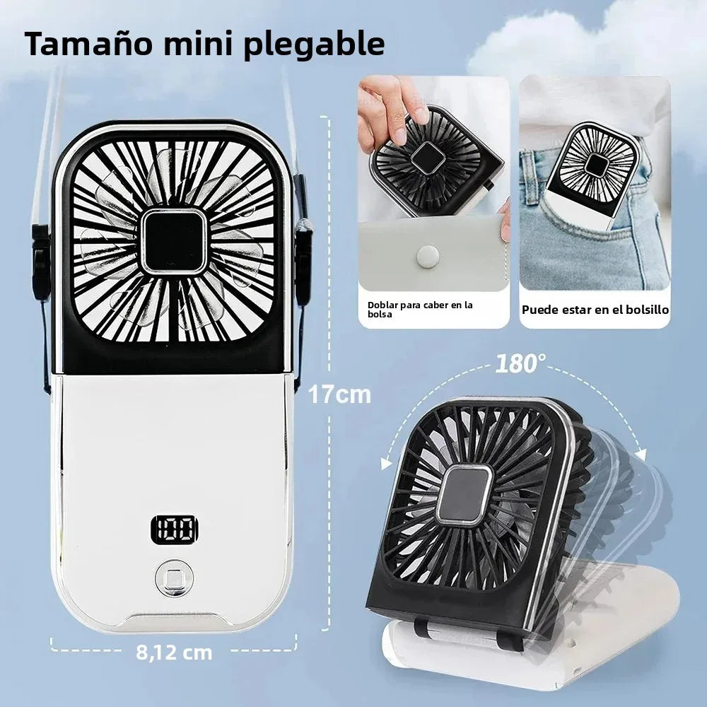 BowLift | Luftigo Mini USB Fan | Compact, rechargeable fan with digital display and multiple wind modes