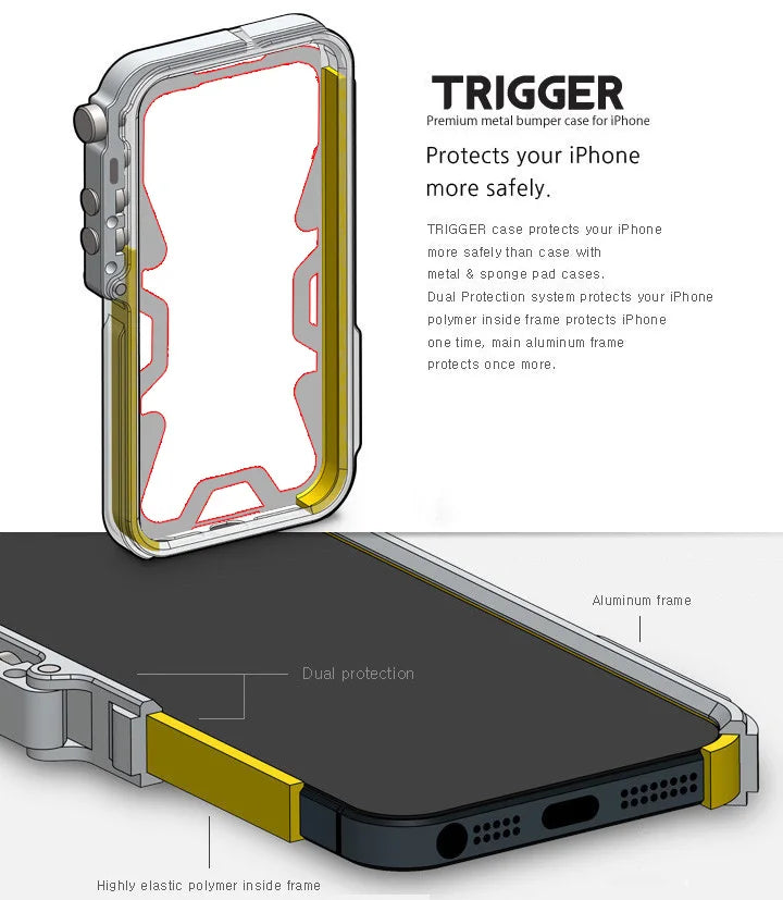 BowLift | Tactical Grip Shockproof Alloy Frame iPhone Case
