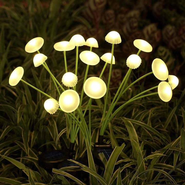 BowLift | MushGlow Solar Garden Lights | Jellyfish & Mushroom Design | Solar Powered & Weatherproof