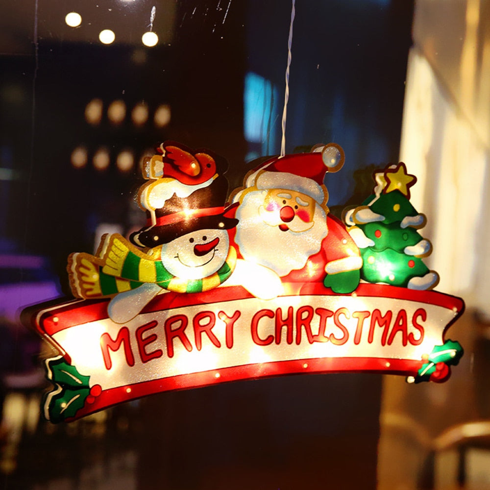 BowLift | Flashing Christmas Decor Window Hanging Lights