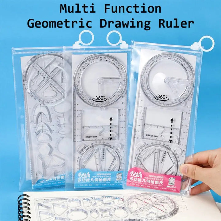 Math Genius Multi-Angle Drawing Precision Ruler | Bowlift