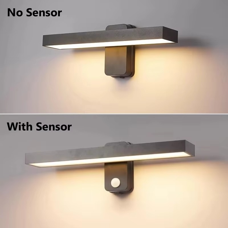 BowLift | Adjustable PIR Motion Sensor Outdoor Wall Lamp - IP65 Waterproof, Ideal for Exterior Entrance and Porch