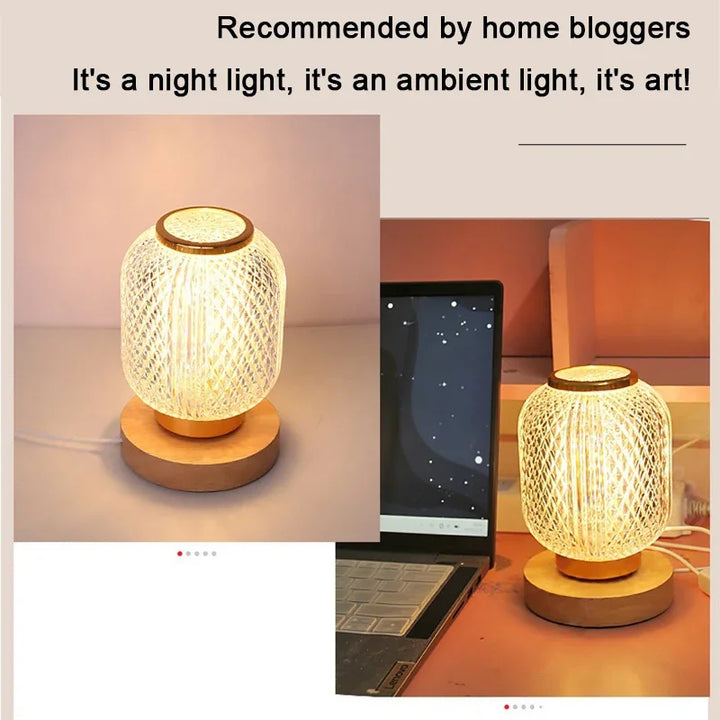 BowLift | Dimmable Crystal Table Lamp - Stylish Golden Dimmable Table Lamp with Luxurious Crystal Design