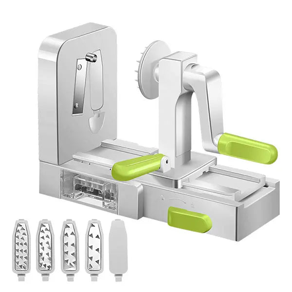 BowLift | SpiraChef Vegetable Spiralizer | 5-in-1 Spiralizer & Slicer | With Suction Foot & Foldable Design | For Zoodles, Vegetables & Fruits