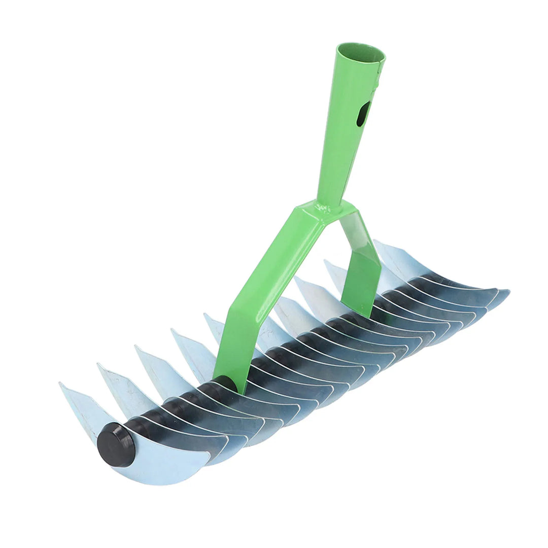 BowLift | RasenPro Rake Head | Lawn Scarifier Stainless Steel | Curved Tines | For Moss, Leaves & Soil Care