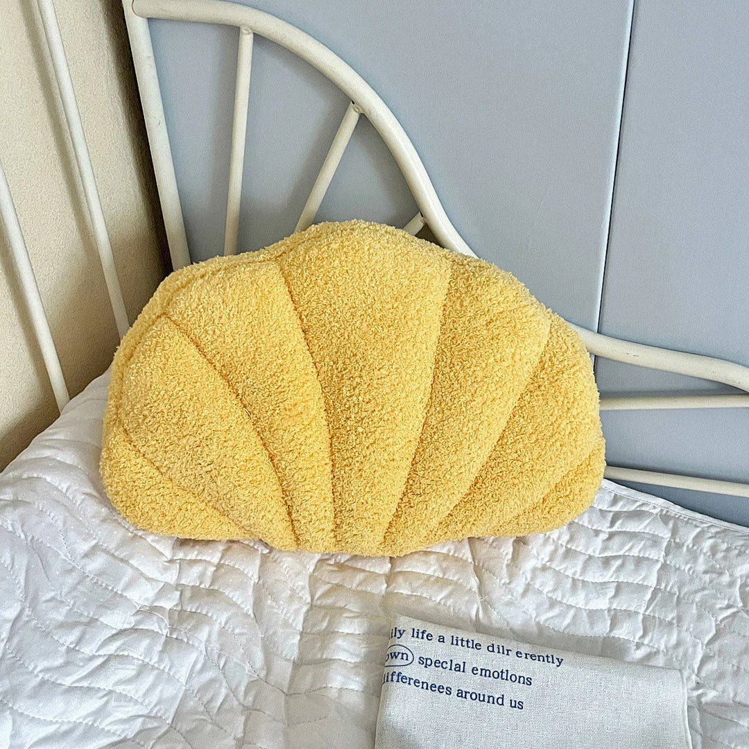 Pastel Shell Cushion – Fluffy Bouclé Plush Pillow | Bowlift