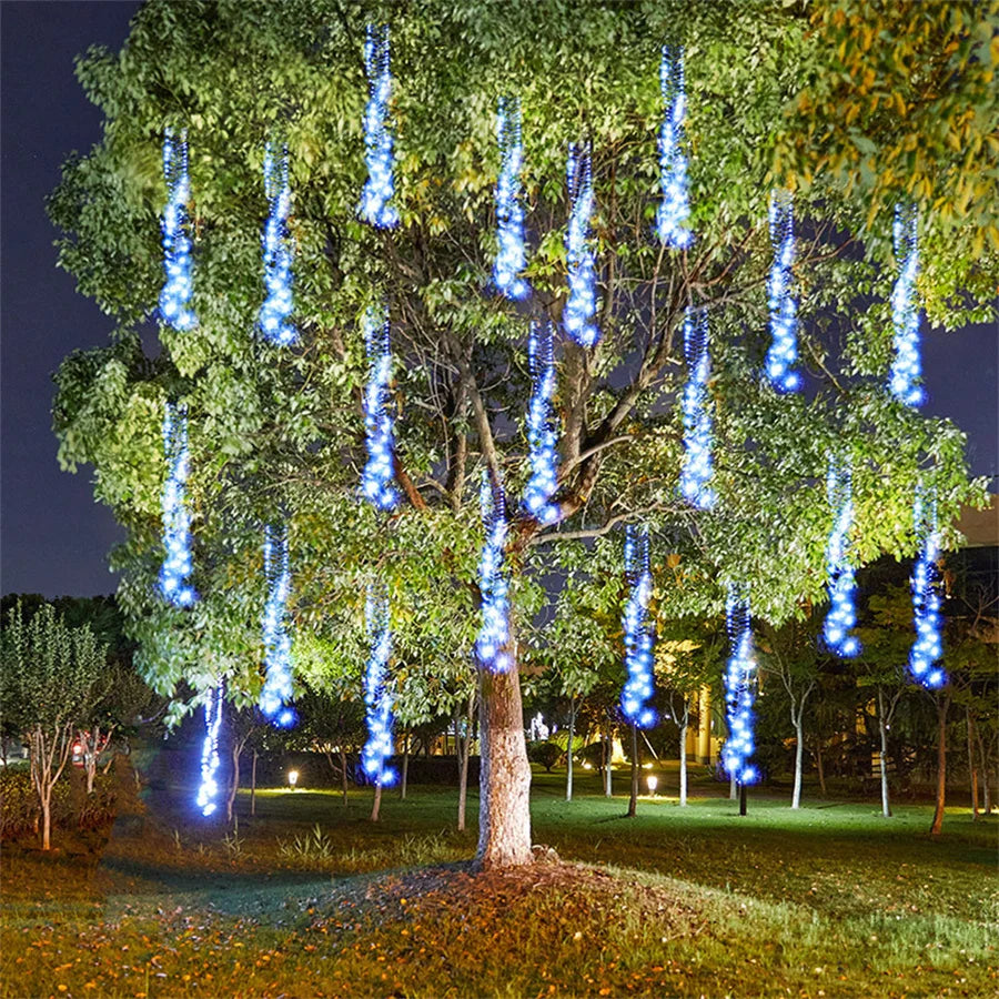 BowLift | GlowCascade – Hanging LED Light Strands for Garden & Party