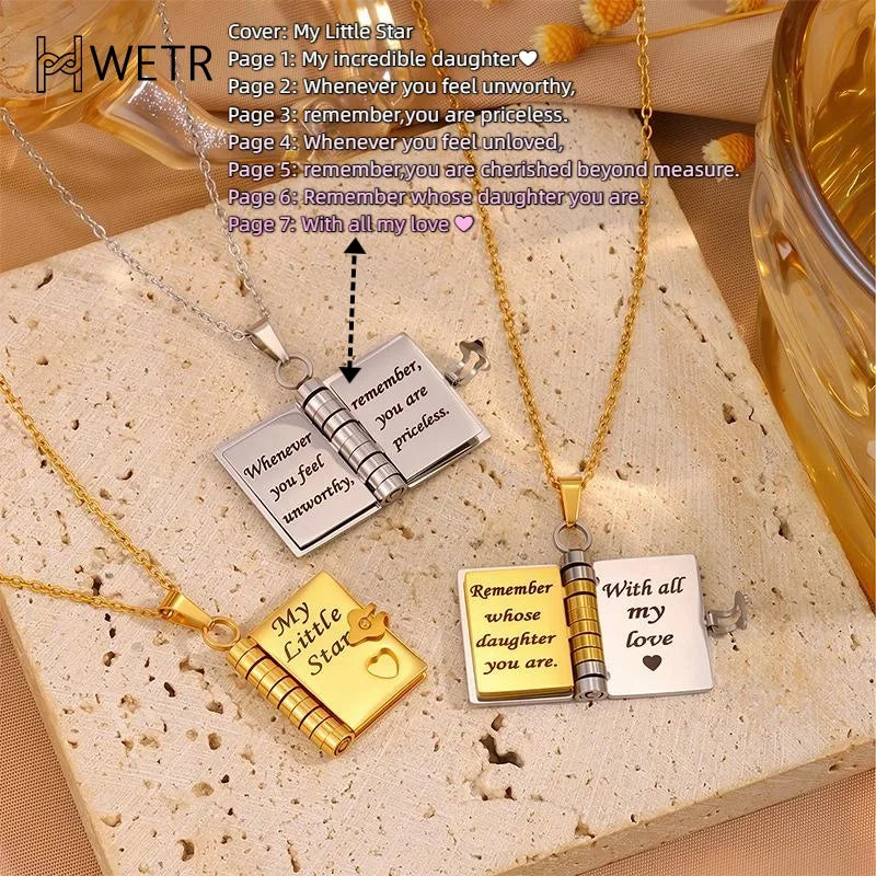 BowLift | Memory Bookhanger Necklace – Symbolic Jewelry with Loving Message
