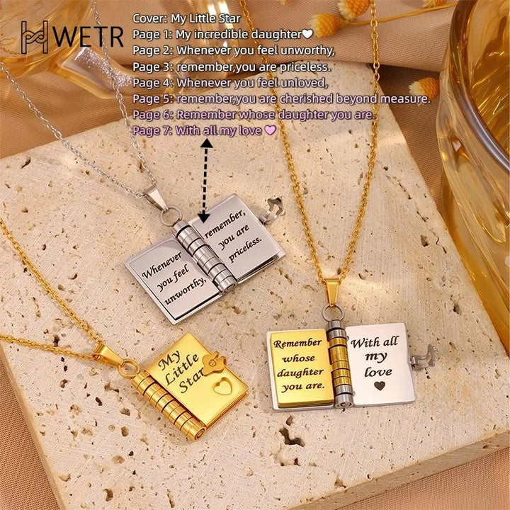 BowLift | Memory Bookhanger Necklace – Symbolic Jewelry with Loving Message