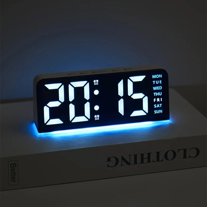 Modern LED All Week Display Night Lamp Alarm Clock | Bowlift