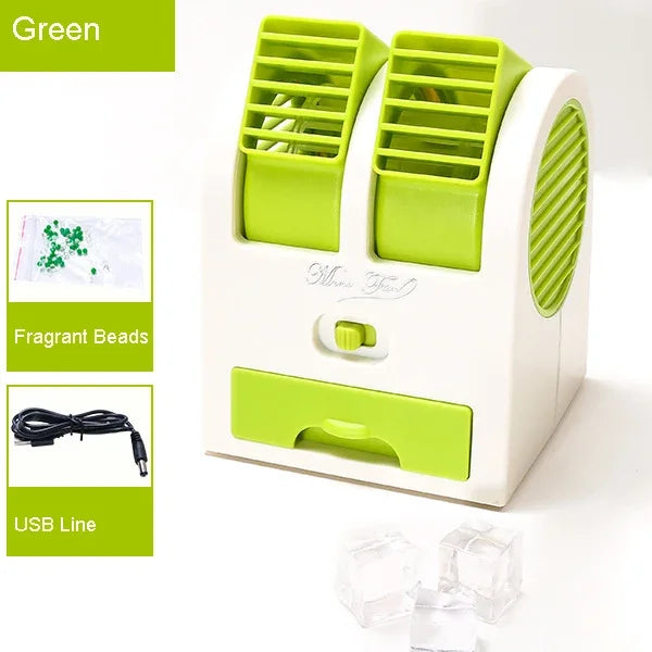 Dual-Outlet Turbo Cooling Desk Humidifier Fan | Bowlift