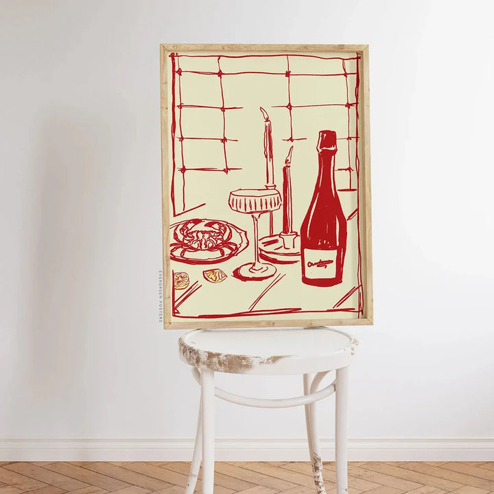 Wine Table Wall Art | Bowlift