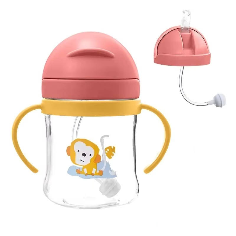 BowLift | 8.5 oz Baby Training Cup with Double Handles and Flip Lid Leakproof Design