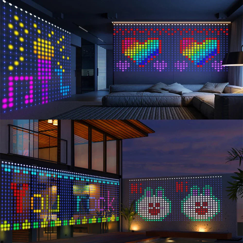 BowLift | Musical RGB Curtain Garland LED Window Lights