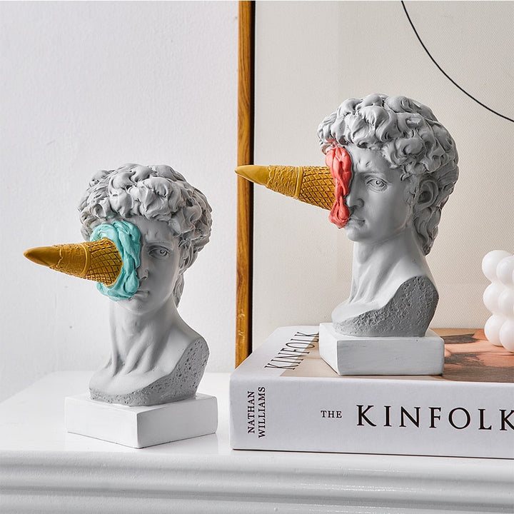 BowLift | David Figurine with Ice Cream Home Decoration Sculpture