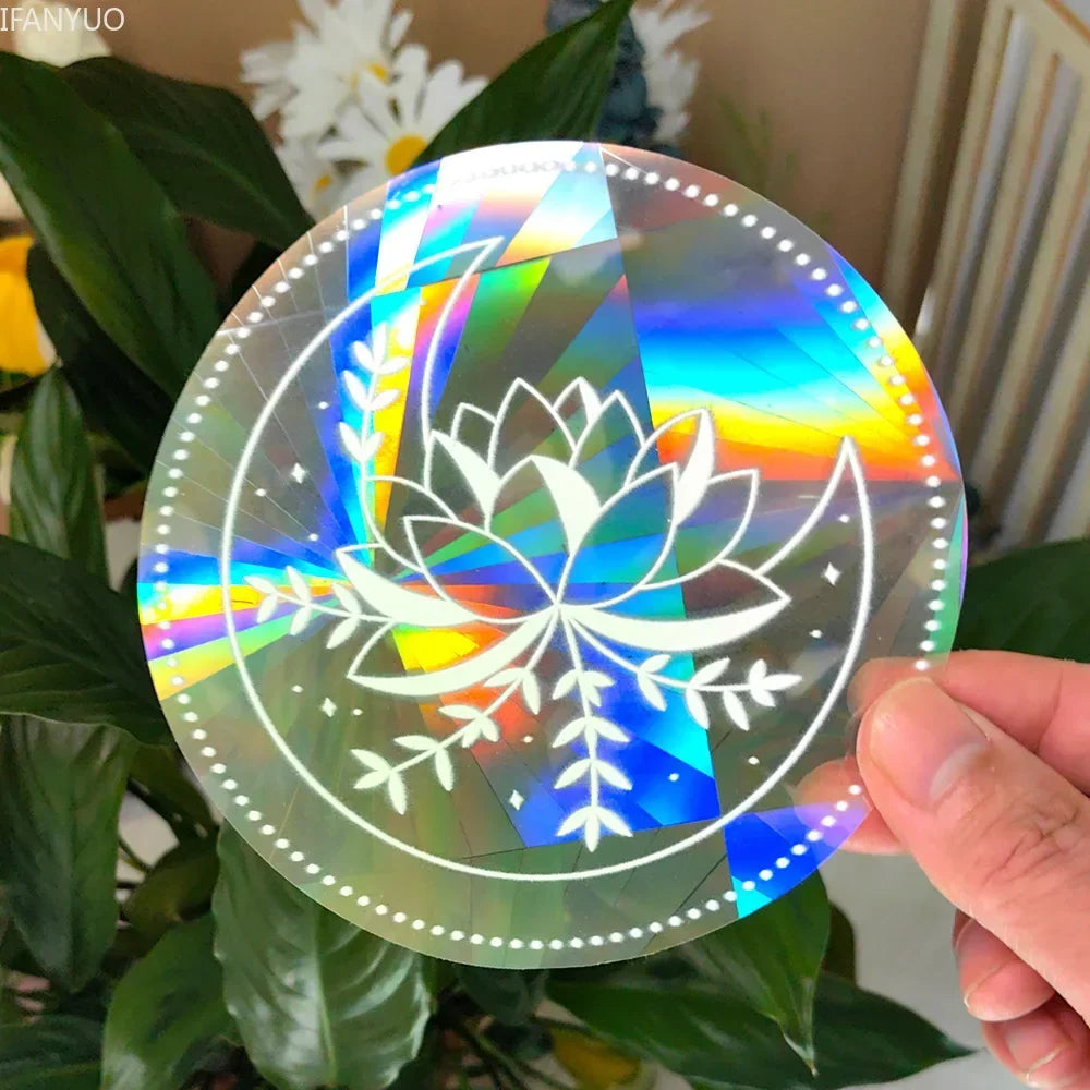 BowLift | SunGlow Window Sticker | 3D Rainbow Effect | Self-Adhesive & Reusable