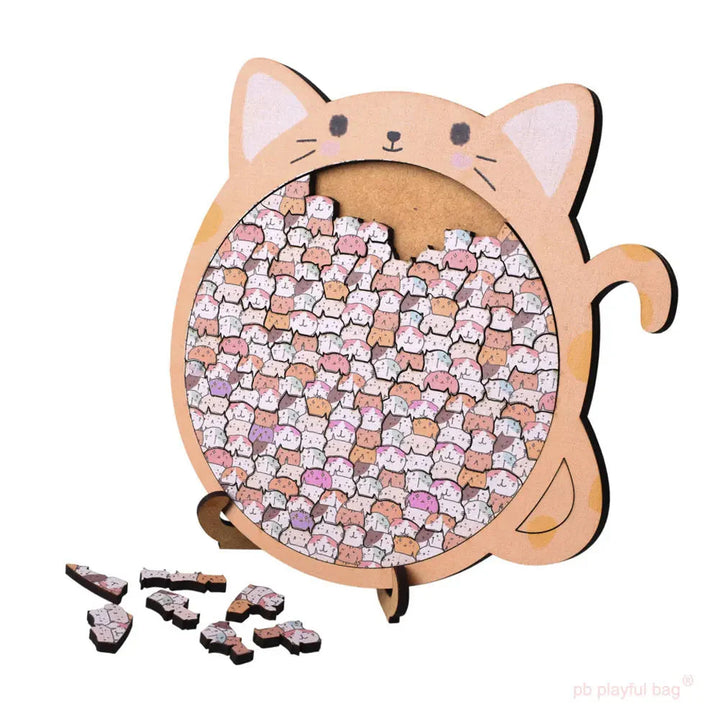 BowLift | Wooden Cat Craze Wooden Art Puzzle