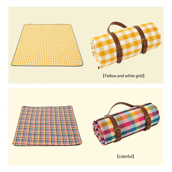 NovaPlaid | Waterproof foldable picnic blanket with carry strap | Bowlift