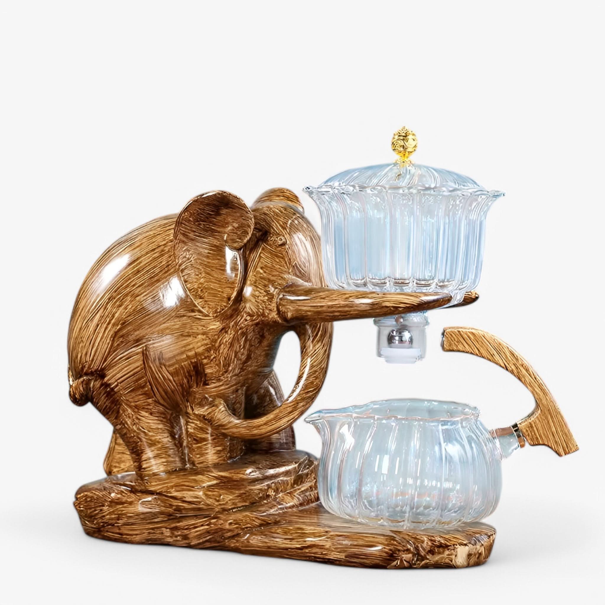 BowLift | Elephant Glass Tea Set with Heat-Resistant Pot