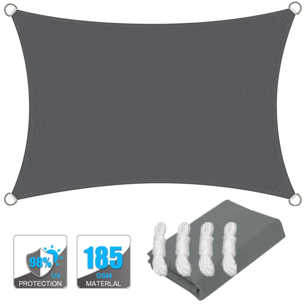 BowLift | Waterproof Rectangular Sun Shade Sail with UV Protection & Mounting Kits – ShadeGuard