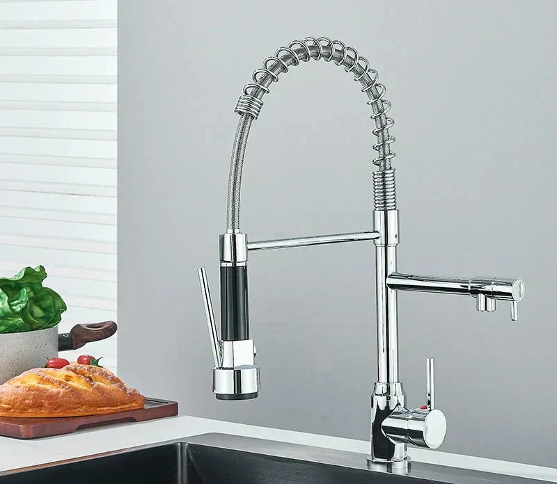 BowLift | NickelPivot - 360° Rotating Kitchen Tap