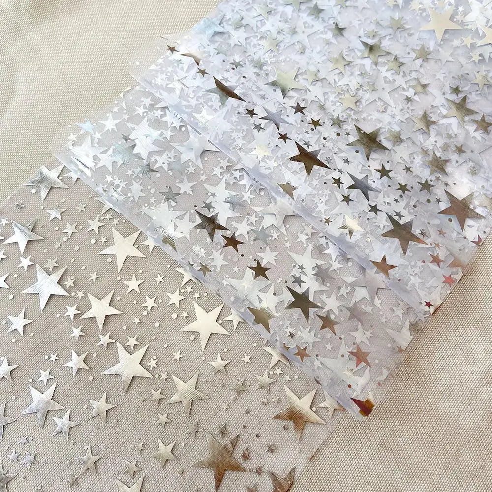 BowLift | Sparkling Table Runner "StellaLuxe" | Gold, Rose Gold or Silver | Metallic Shimmering Mesh Runner with Star Pattern | For Parties & Dinner Decoration