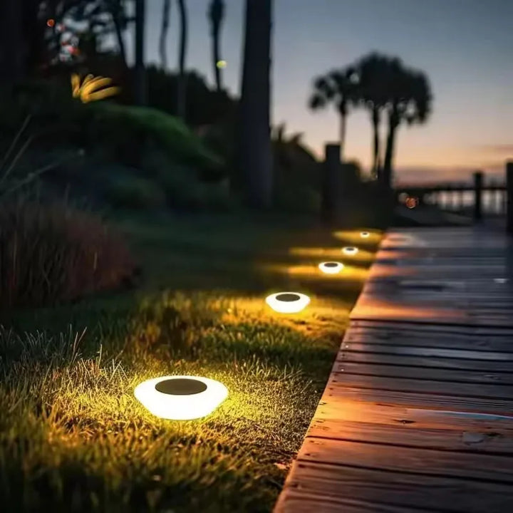 Solar Outdoor Pathway 4-Piece Lights Bowlift